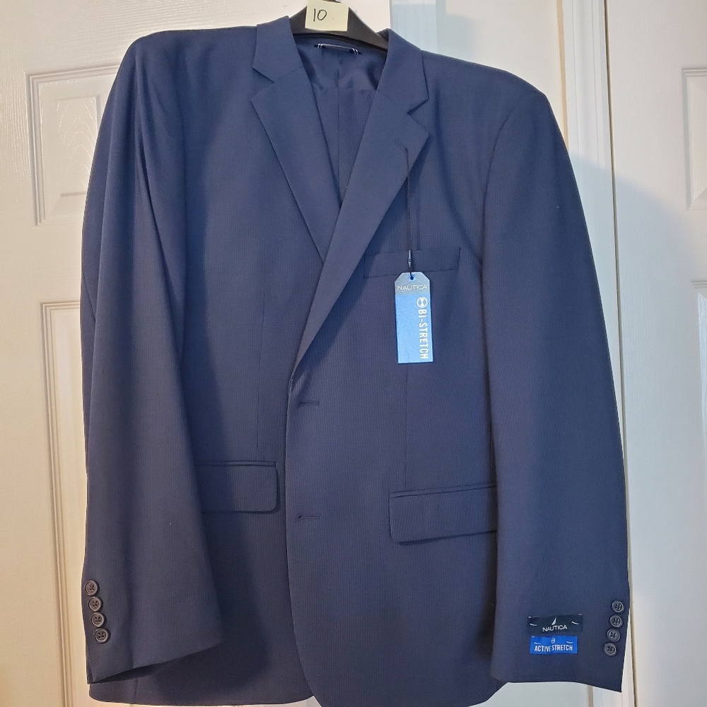 2 Piece Suit: Nautica  Modern-Fit Bi-Stretch Suit